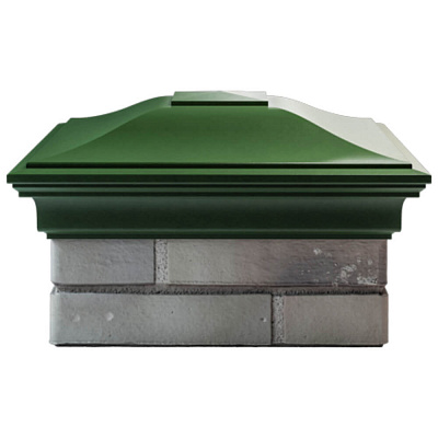 Колпак на столб забора MONBLAN Зеленый 1,5х1,5 кирпича 1