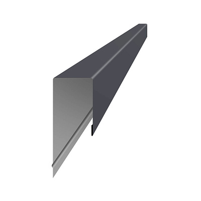 Планка заборная П-образная 10мм RAL7024 Серый графит 2.50 м