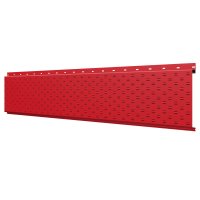 Линеарная потолочно-стеновая панель с ПЕРФОРАЦИЕЙ для вентиляции RAL3020 Красный