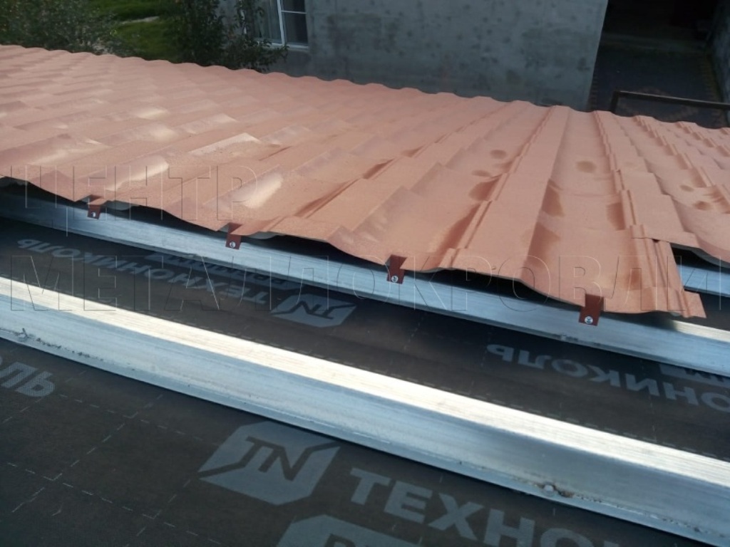 Металлочерепица Геркулес 8004 терракотовый Стальной Бархат от Центра Металлокровли в Москве