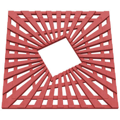 Приствольная решетка ПП ZKING ATMOSPHERE 1200х1200мм Красная 3